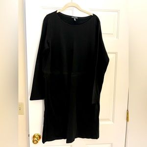 Eileen Fisher long sleeve black dress